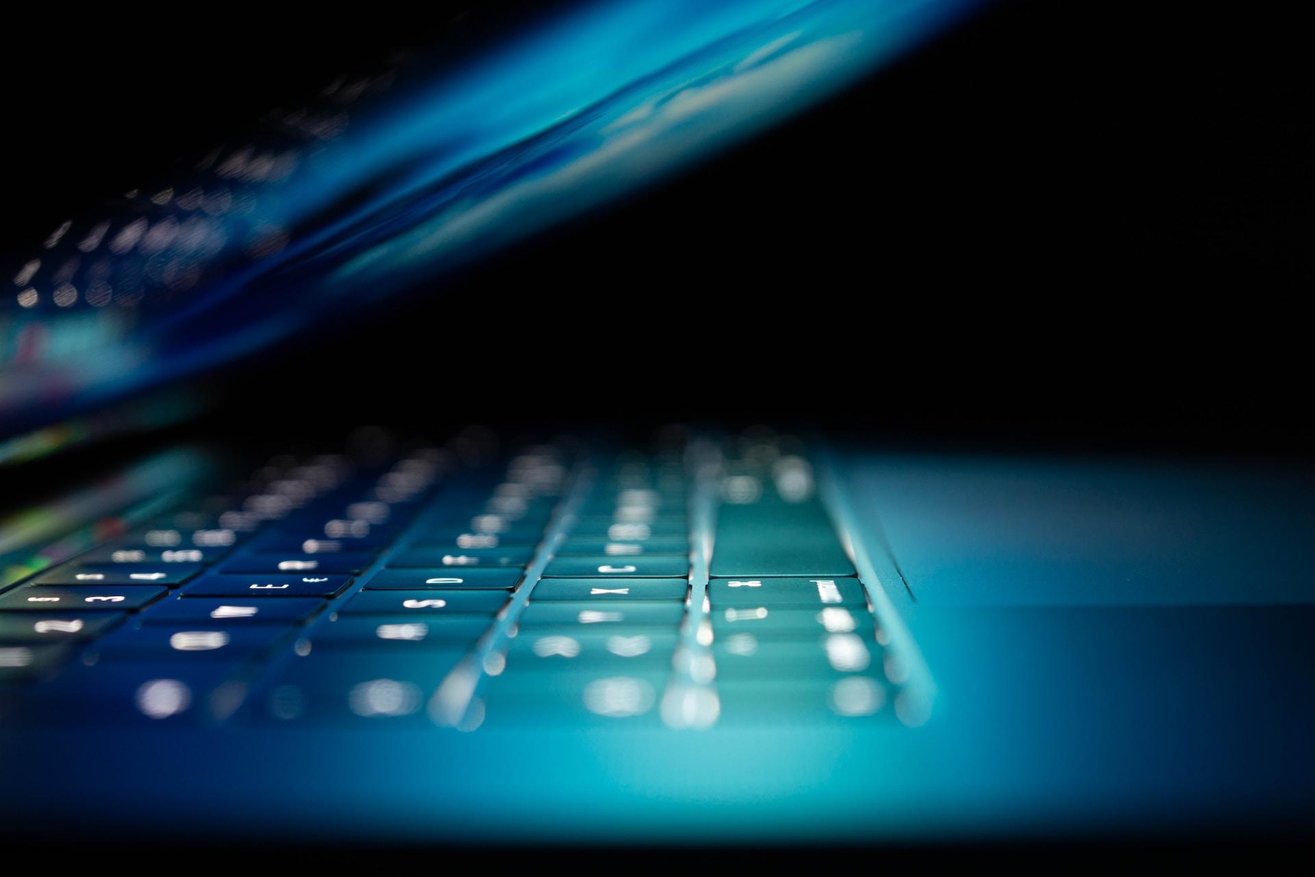turned on laptop