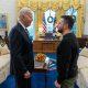 Ukrainian President Volodymyr Zelenskyy and U.S. President Joe Biden
