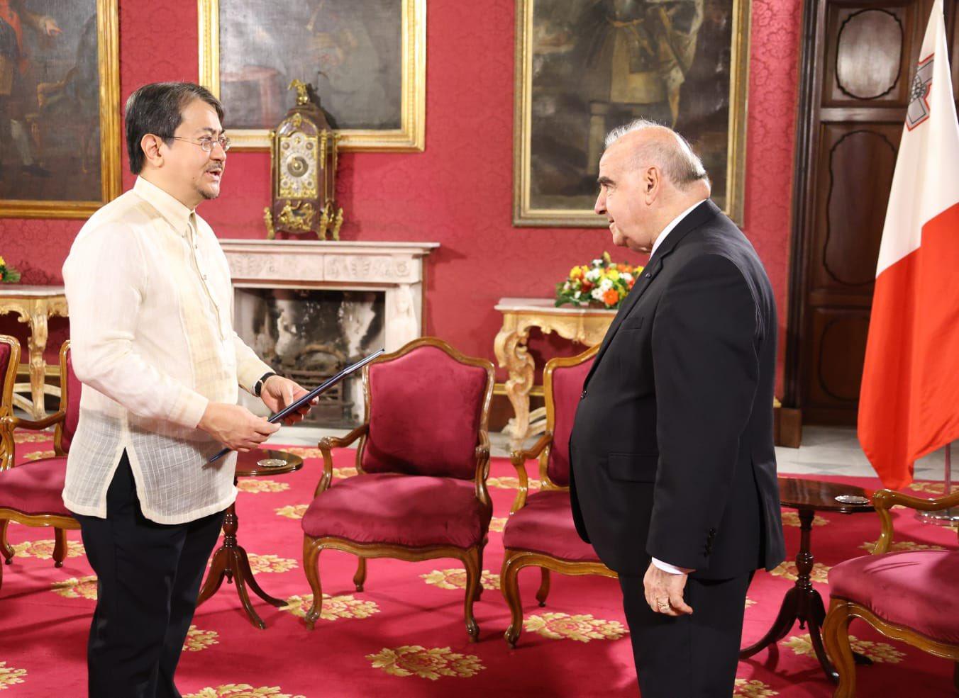 Ambassador Neal Imperial, President George Vella