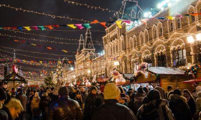 people walking on christmas night