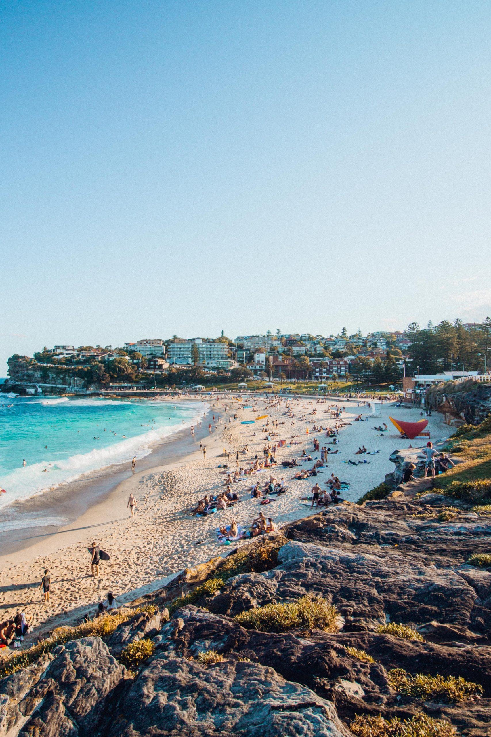 Australian beachgoers are told to always 'swim between the flags