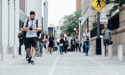 people walking in toronto