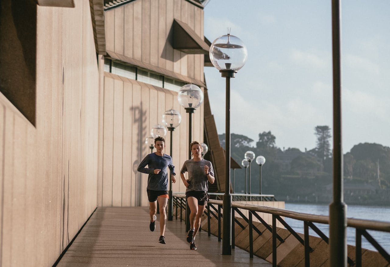 Man And Woman Jogging