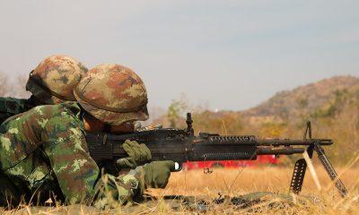 soldier aiming riffle
