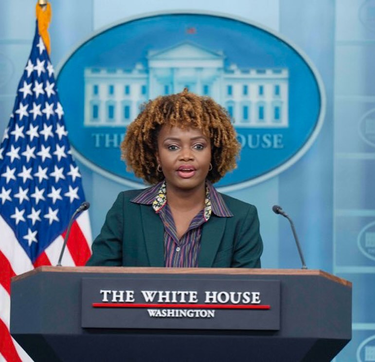 White House press secretary Karine Jean-Pierre