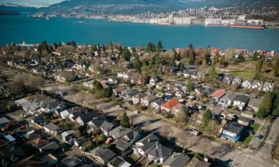 aerial view of houses in east vancouver