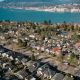 aerial view of houses in east vancouver