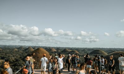 people watching the chocolate hills