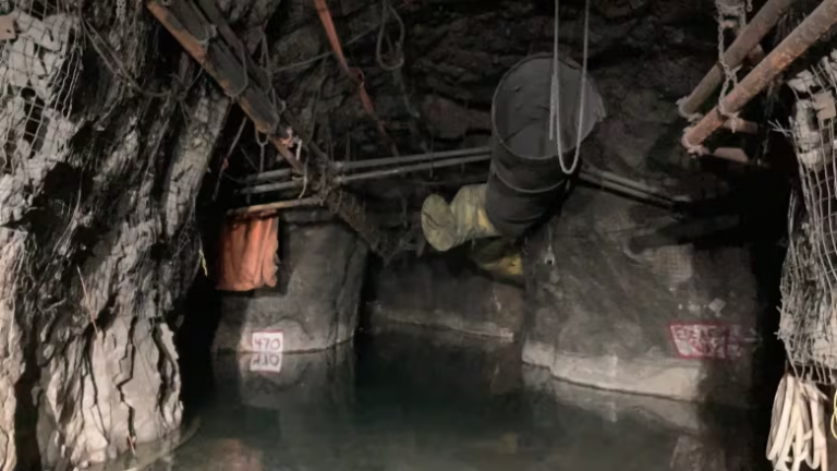 underground workings of the Minto mine in central Yukon