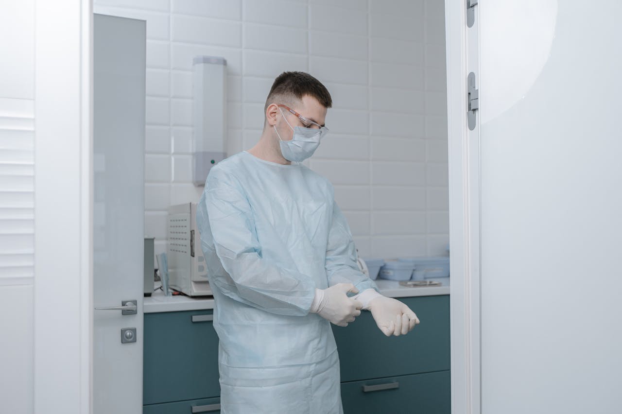 man in scrub suit docto
