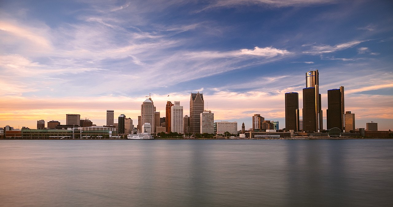 Detroit skyline, as viewed from Windsor, Canada