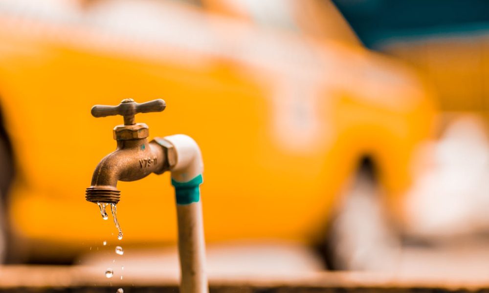 water drops from faucet