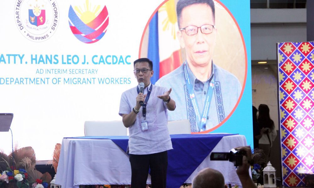 Migrant Workers Secretary Hans Leo Cacdac