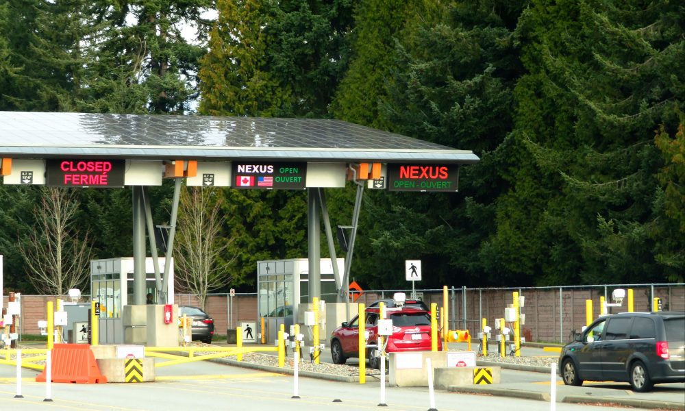 Peace Arch Border Crossing, US-Canada Border, Surrey, British Columbia