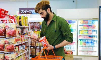 Man Buying Cup Noodles