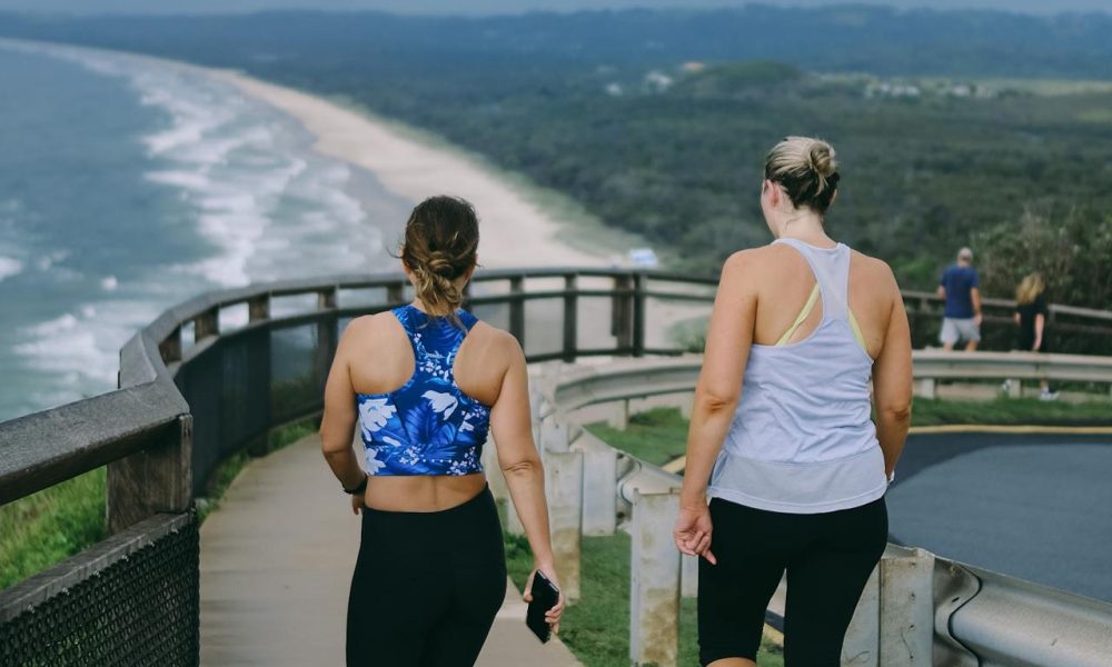 2 girls walking