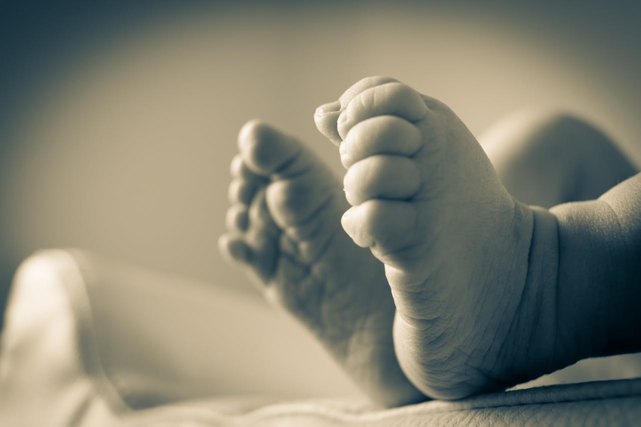 newborn's feet