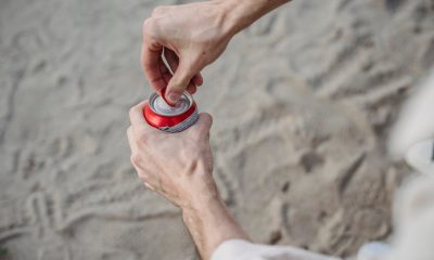 opening can of drink