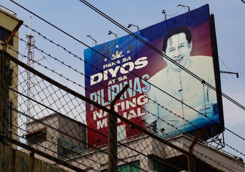 Quiboloy's poster along EDSA