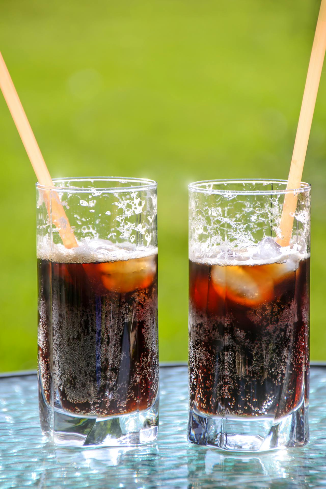 cola on glasses