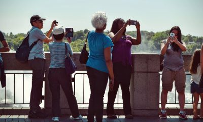 tourists taking photos