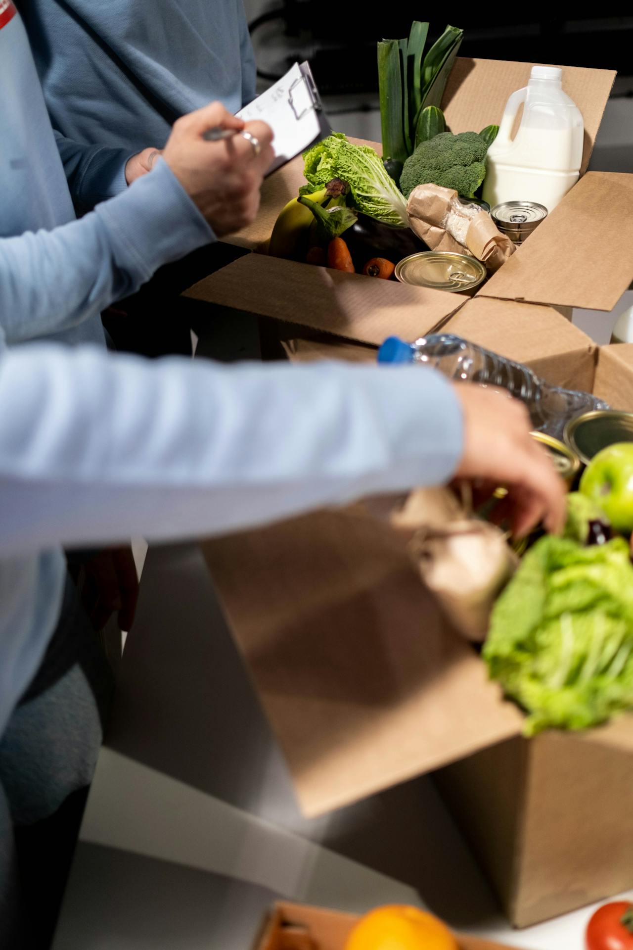 box with foods