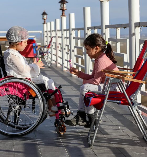 child in wheelchair