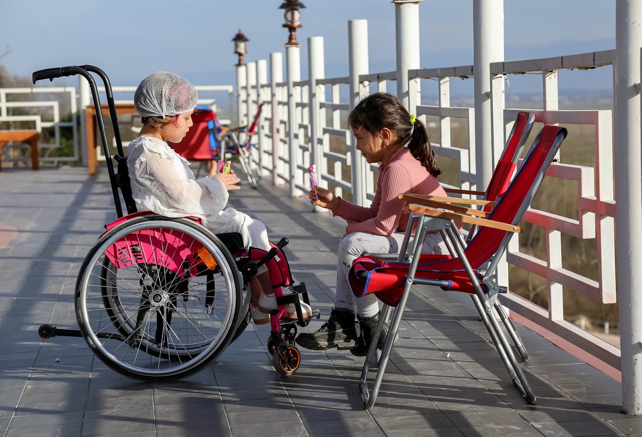 child in wheelchair