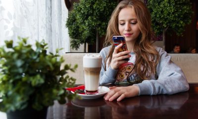 girl using phone