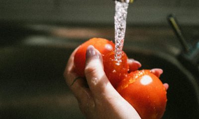 washing vegetables