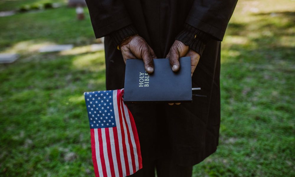 US flag bible