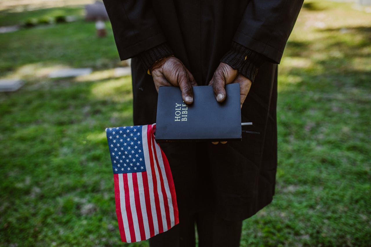 US flag bible