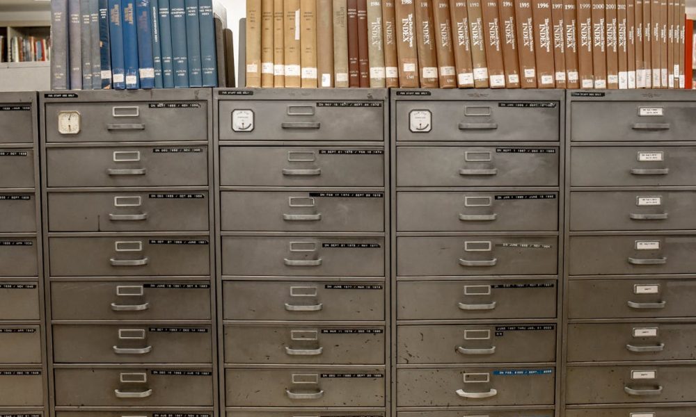 Gray Steel File Cabinet